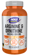 Arginine/Ornithine - 250 Veg Capsules (Now Foods)