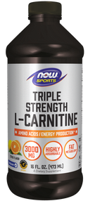 L-Carnitine Liquid 3000mg Citrus Flavor - 16 FL OZ (NOW Sports)