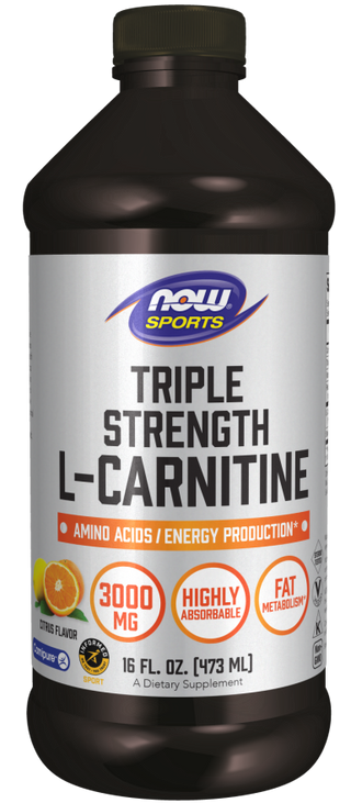 L-Carnitine Liquid 3000mg Citrus Flavor - 16 FL OZ (NOW Sports)