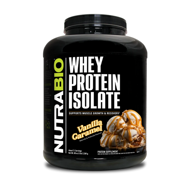 Whey Protein Isolate - 5 LB Vanilla Caramel (NutraBio)