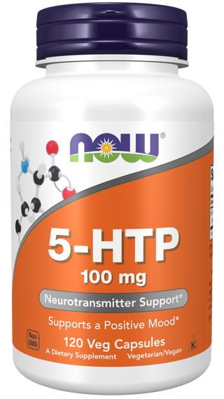 5-HTP 100mg - 120 Veg Capsules (Now Foods)