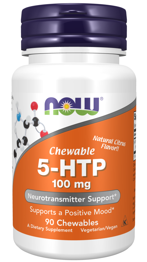 5-HTP 100mg Chewable - 90 Lozenges (Now Foods)