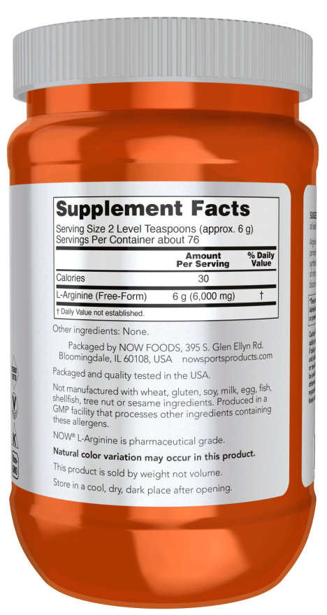 L-Arginine Powder Pure - 1 kg (Now Foods)