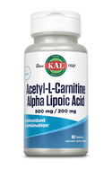 Acetyl L-Carnitine + ALA Tablets 60ct by KAL