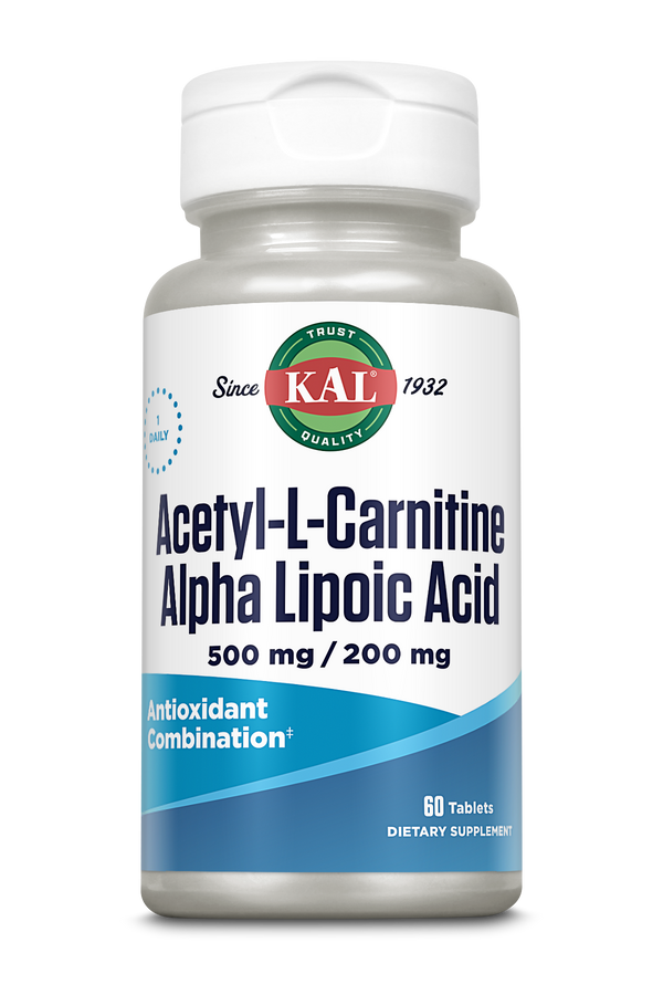 Acetyl L-Carnitine + ALA Tablets 60ct by KAL