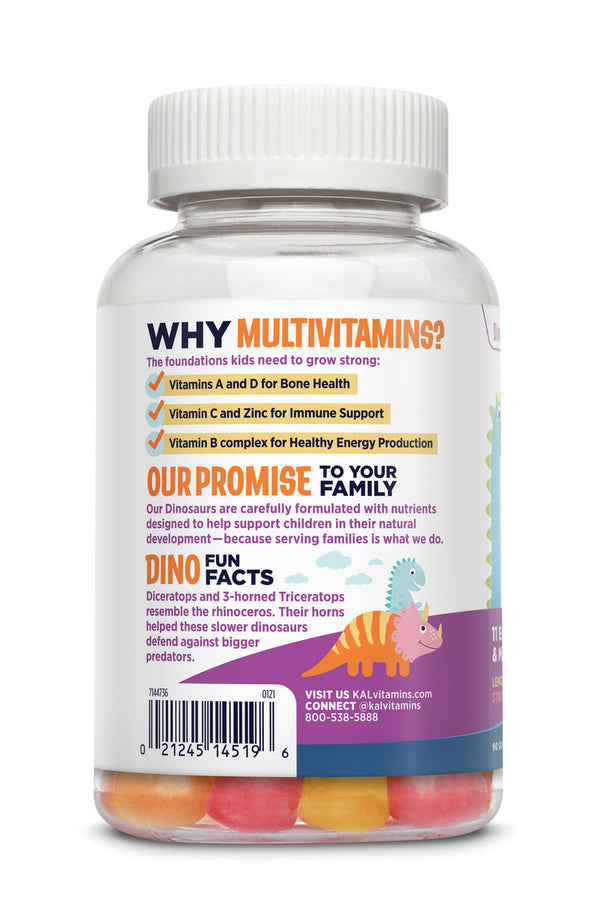 MultiSaurus Kids Organic Multivitamin Gummy 60ct by KAL