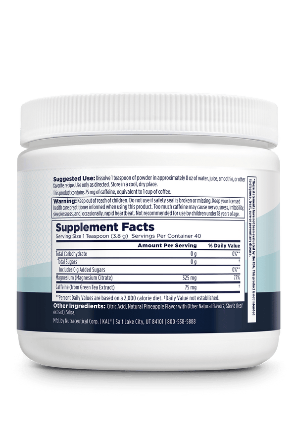 Energy Magnesium Powder Drink Mix - Pineapple  by KAL