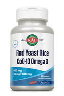 Red Yeast Rice, CoQ10, Omega 3 ActivGels Softgels 60ct by KAL