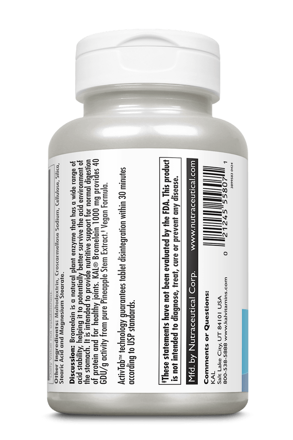 Bromelain Tablets 1000 mg 90ct by KAL