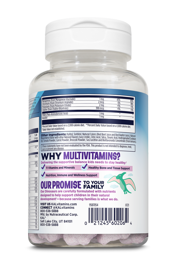 MultiSaurus Kids Multivitamin Mixed Berry 60ct by KAL