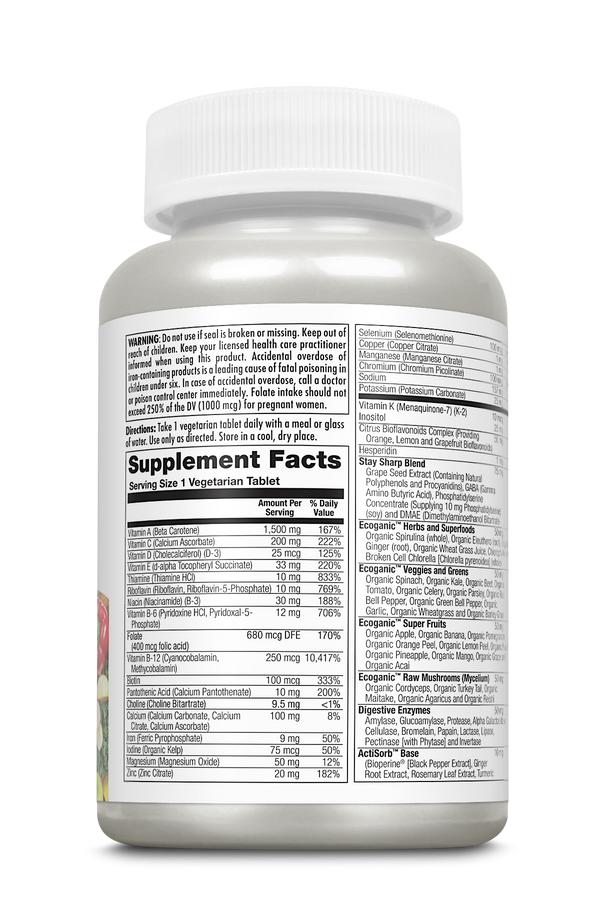 Enhanced Energy TEEN Multivitamin VegCaps 60ct by KAL