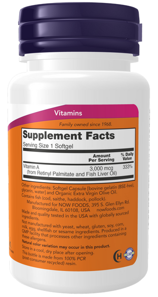 Vitamin A 10,000 IU -  100 Softgels (Now Foods)