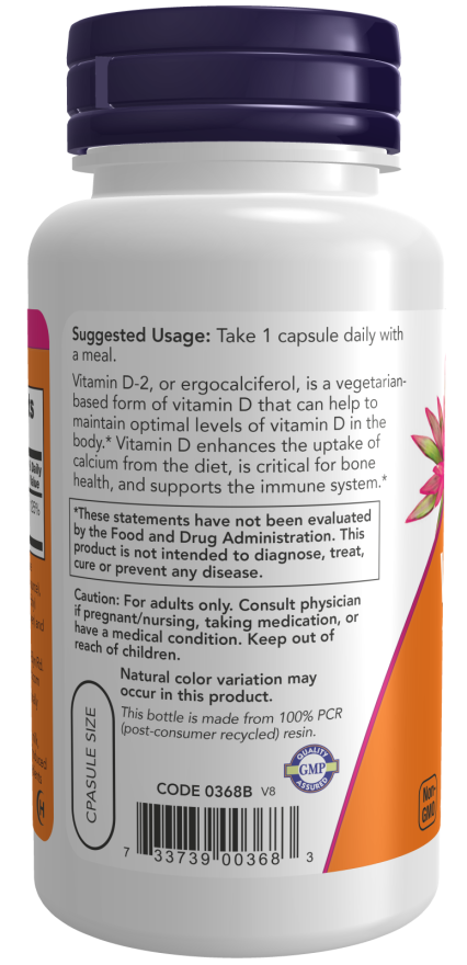 Vit D-1000IU Vegetarian 120 Vcaps by Now Foods