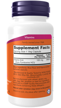 B-6 100mg - 100 Veg Capsules (Now Foods)