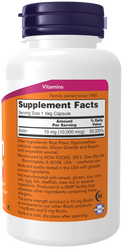 Biotin 10mg (10,000mcg) 120 Vcaps by Now Foods