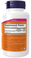 Niacin 500mg 100 Vcaps by Now Foods