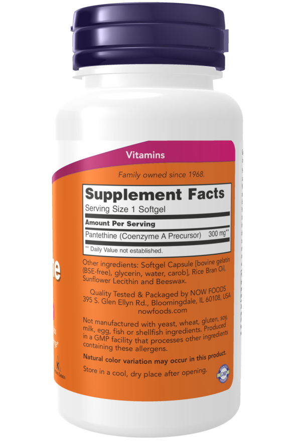 Pantethine 300mg 60 Sgels by Now Foods