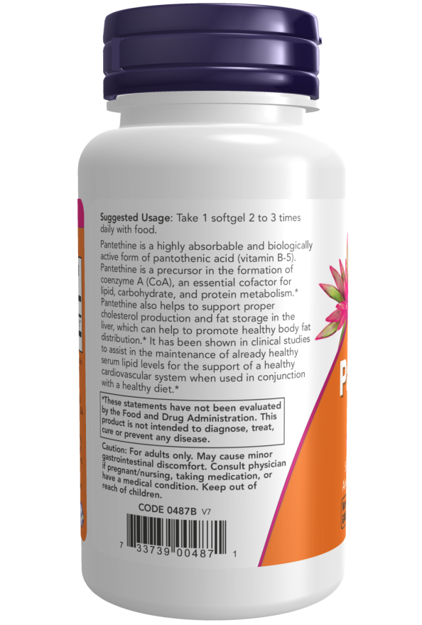 Pantethine 300mg 60 Sgels by Now Foods