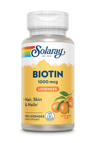 Biotin 100ct 1000mcg lozenge Orange by Solaray