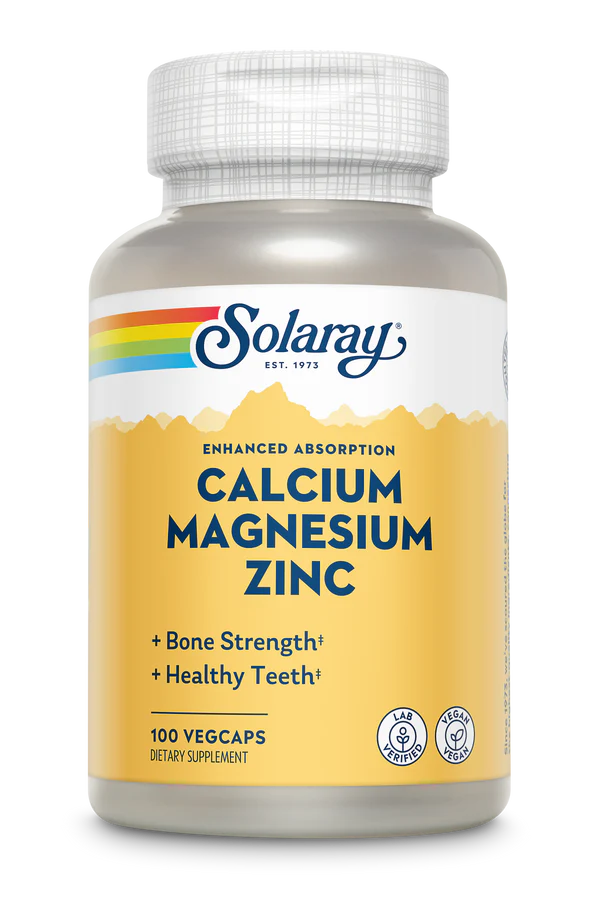 Calcium, Magnesium, Zinc - 100 Capsules (Solaray)