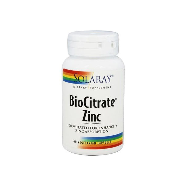 BioCitrate Zinc 60ct 15mg veg cap by Solaray