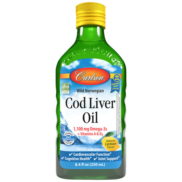 Cod Liver Oil Lemon - 250 Milliliters - Carlson Labs