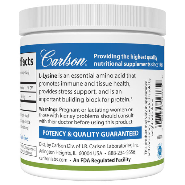 L-Lysine Amino Acid Powder - Carlson Labs