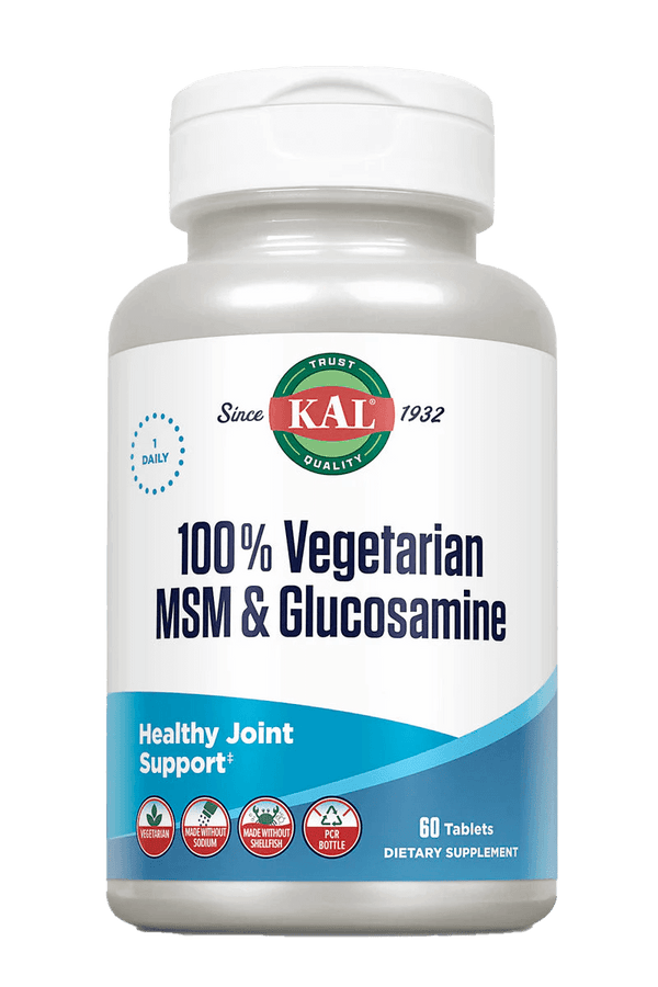 100% Vegetarn MSM & Glucosmine Tablets 60ct by KAL