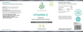 Vitamin C + Bioflavonoids - 60 Vegan Capsules (Cytoplan)