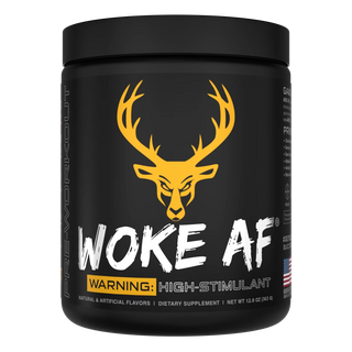 WOKE AF High- Stimulant Pre-workout - 12.8 OZ Killa OJ (Bucked Up)