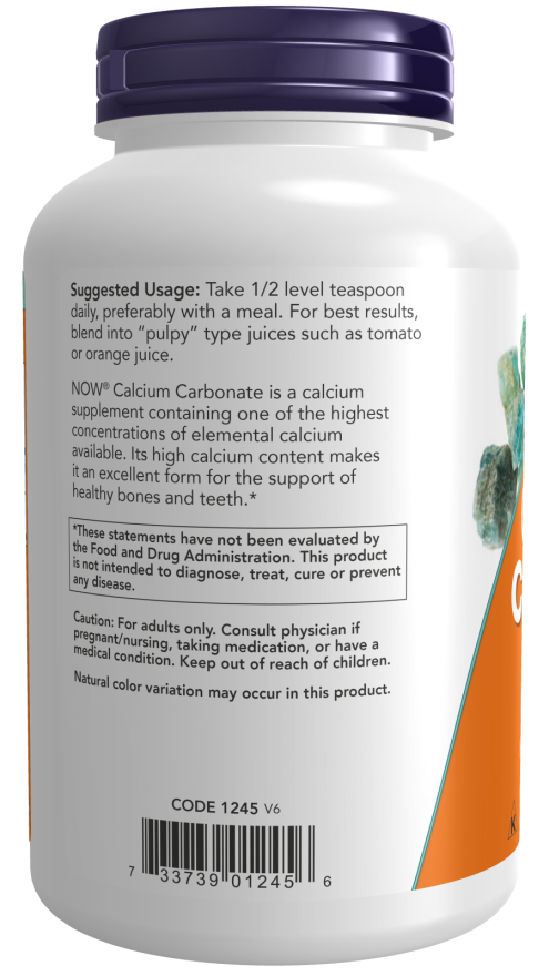 Calcium Carbonate Pwd  12 oz by Now Foods