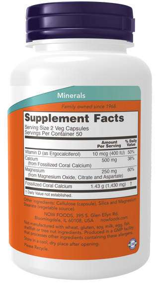 Coral Calcium Plus 250 Vcaps by Now Foods