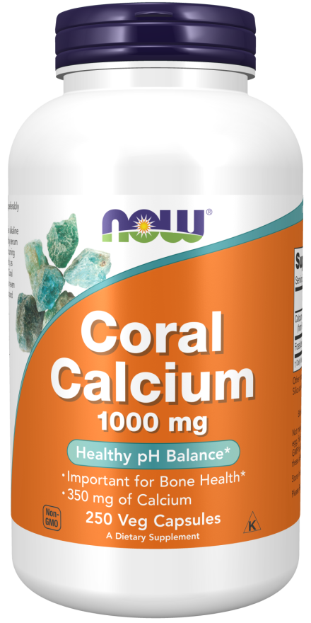 Coral Calcium 1000mg 250 Vcaps by Now Foods