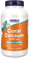 Coral Calcium 1000mg 250 Vcaps by Now Foods