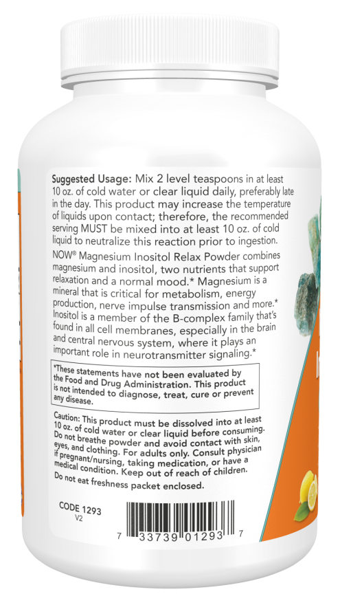 Magnesium Inositol Relax Powder 16 oz by Now Foods