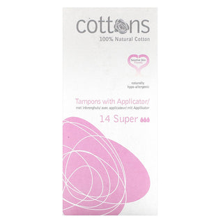 Org Cotton Super Plus Apl Tmp  14ct  tampon by Emerita