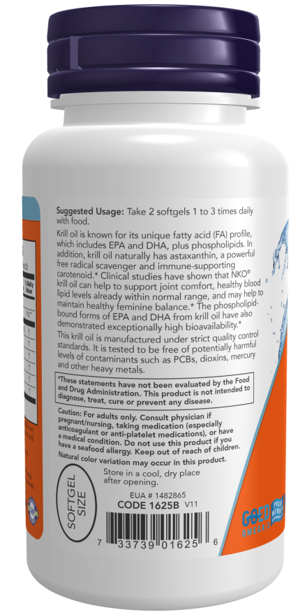 Krill Oil 500 mg 120 Sgels by Now Foods