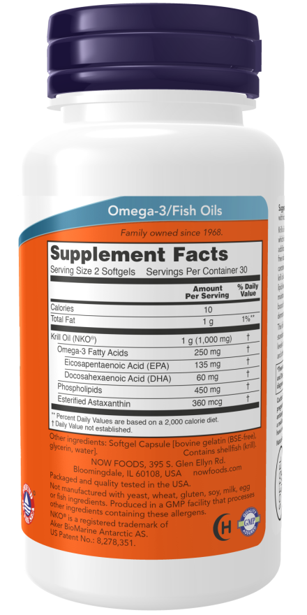 Krill Oil 500 mg 120 Sgels by Now Foods
