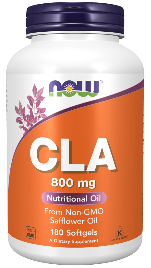 CLA 800mg Non-GMO Safflower Oil - 180 Softgels (Now Foods)