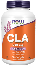 CLA 800mg Non-GMO Safflower Oil - 180 Softgels (Now Foods)