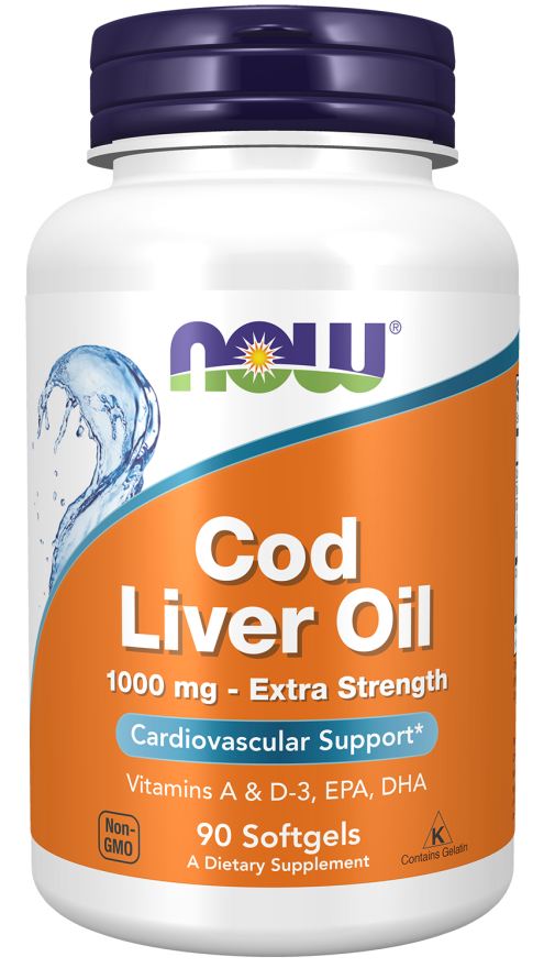 Cod Liver Oil 1,000mg 90 Sgels by Now Foods