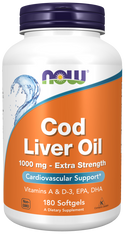 Cod Liver Oil 1,000mg 180 Sgels by Now Foods