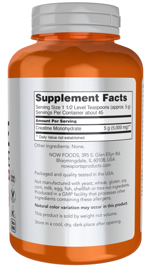 Creatine Monohydrate Powder (21.2 Oz) 600 grams by Now Foods