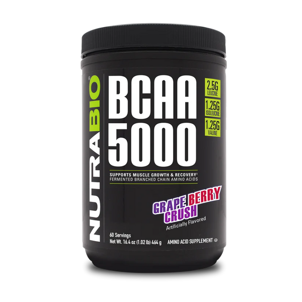 BCAA 5000 - Grape Berry Crush - 1.02 LB (NutraBio)