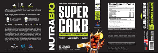 Super Carb - Unflavored - 1.7 LB (NutraBio)