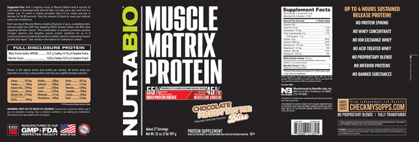 Muscle Matrix Protein - 2 LB - Chocolate Peanut Butter Bliss (NutraBio)