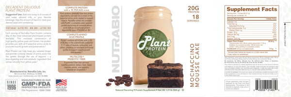 Plant Protein - Mochaccino Cake - 1.21 LB (NutraBio)