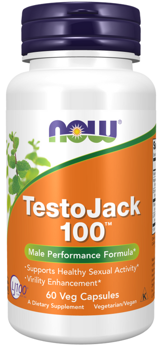 Testo Jack 100 - 60 Veg Capsules (NOW Sports)