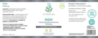 MSM - 60 Vegan Capsules (Cytoplan)
