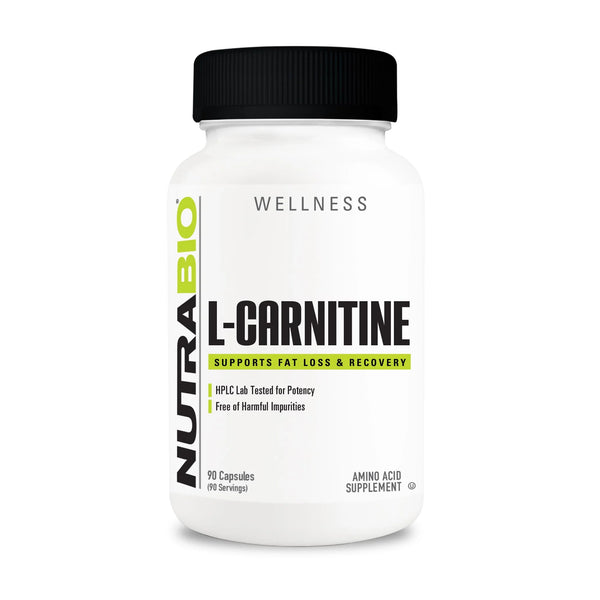 L-Carnitine (500mg) - 90 Veggie Capsules (NutraBio)